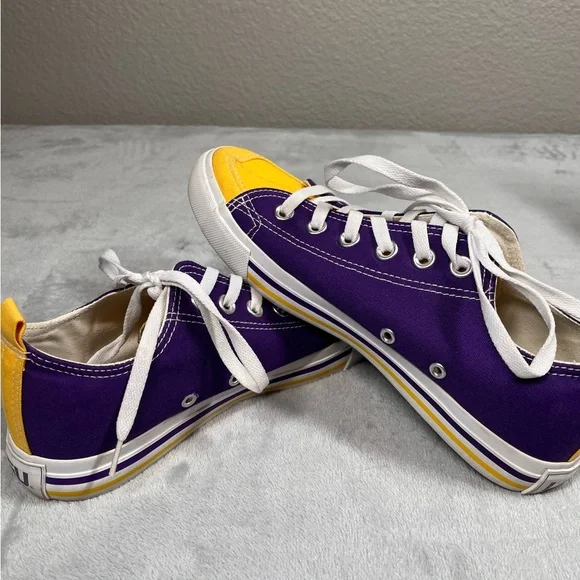 SKICKS LSU Tigers Women Size 8 Low Top Purple and Yellow Athletic Sneakers FAN - Picture 14 of 15